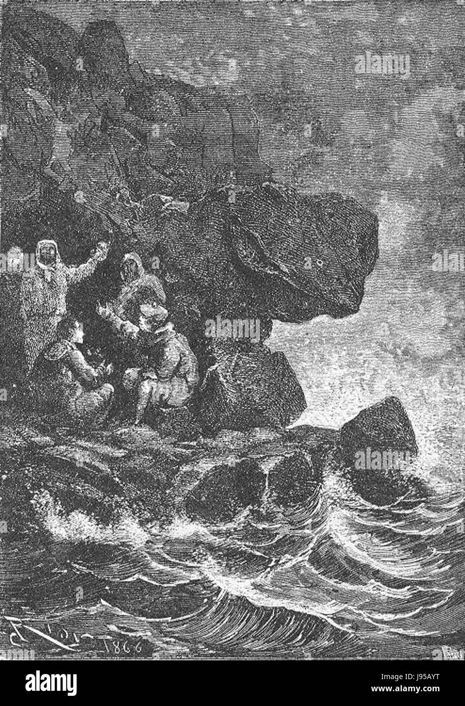 "Das Feld des Eises" von Riou und Montaut 116 Stockfoto