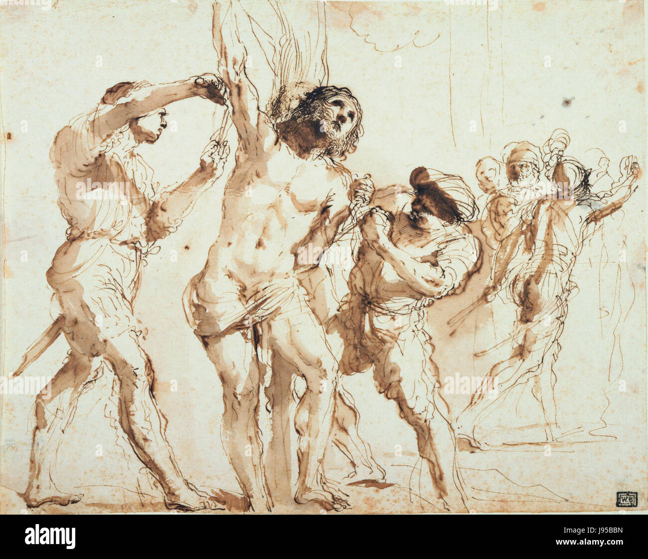 Guercino (Giovanni Francesco Barbieri) Studie für das Martyrium des Hl. Bartholomäus Google Art Project Stockfoto