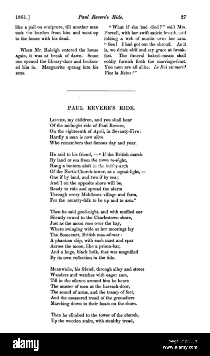 Revere Fahrt Stockfoto