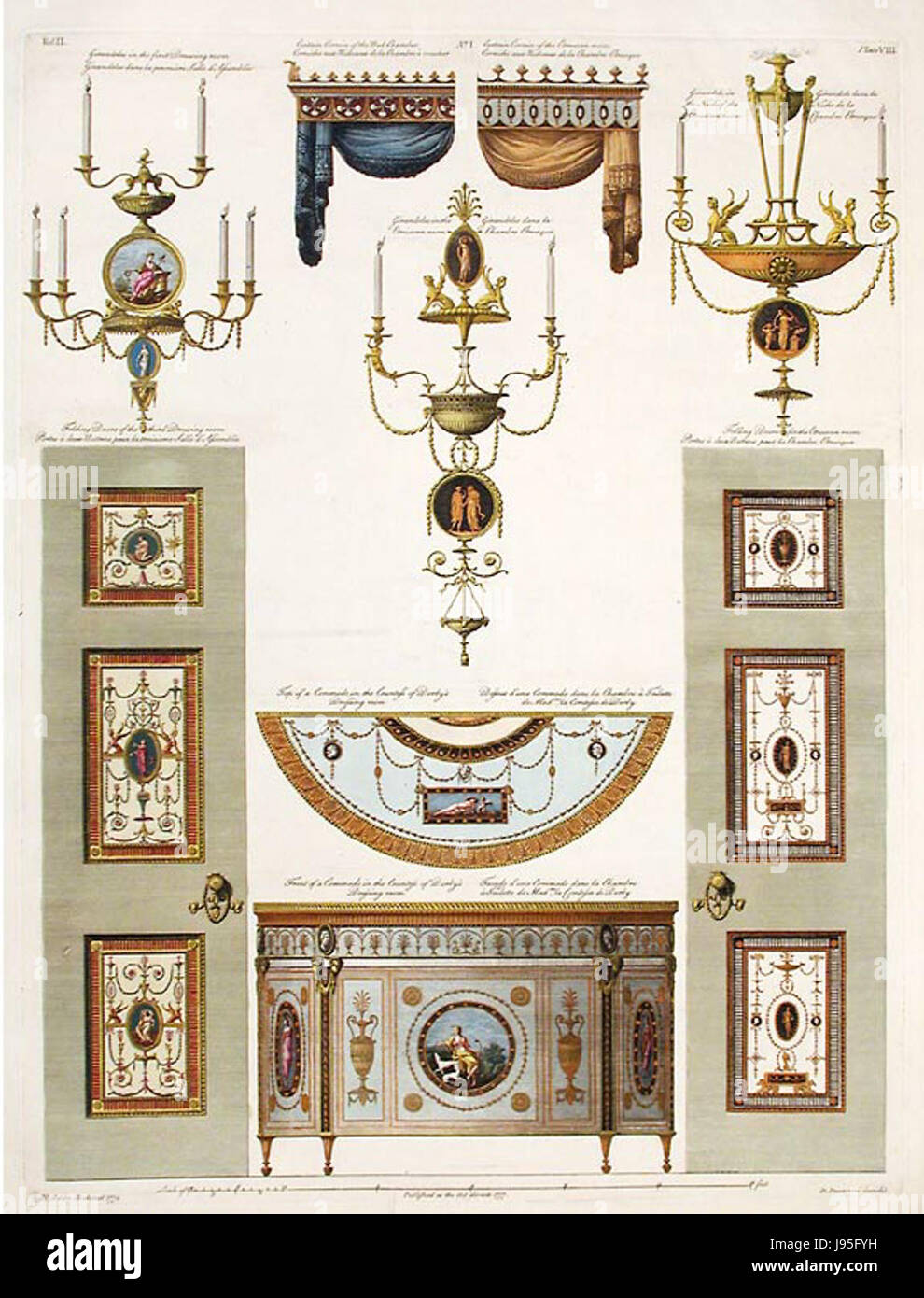 Robert und James Adam. Details zum Haus Derby am Grosvenor Square. Veröffentlichten 1777 Stockfoto