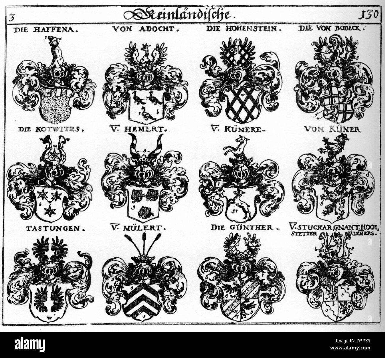 Siebmacher 1701 1705 C130 Stockfoto