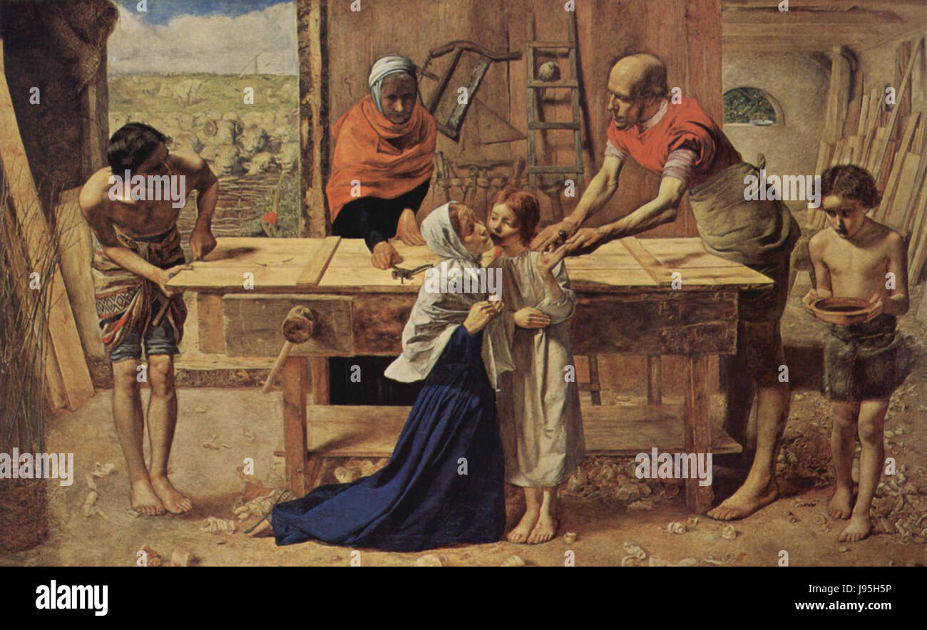 Ein Porträt von Sir John Everett Millais, einem bekannten britischen Maler und Gründer der Pre-Raphaelite Brotherhood, berühmt für seine detaillierten und symbolischen Gemälde. Stockfoto