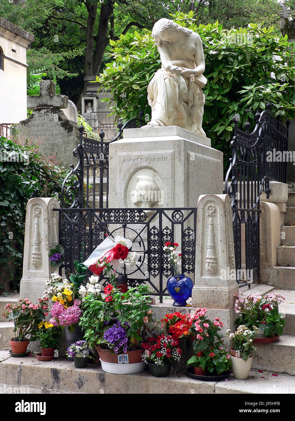 Pere Lachaise Chopin Grab Stockfoto