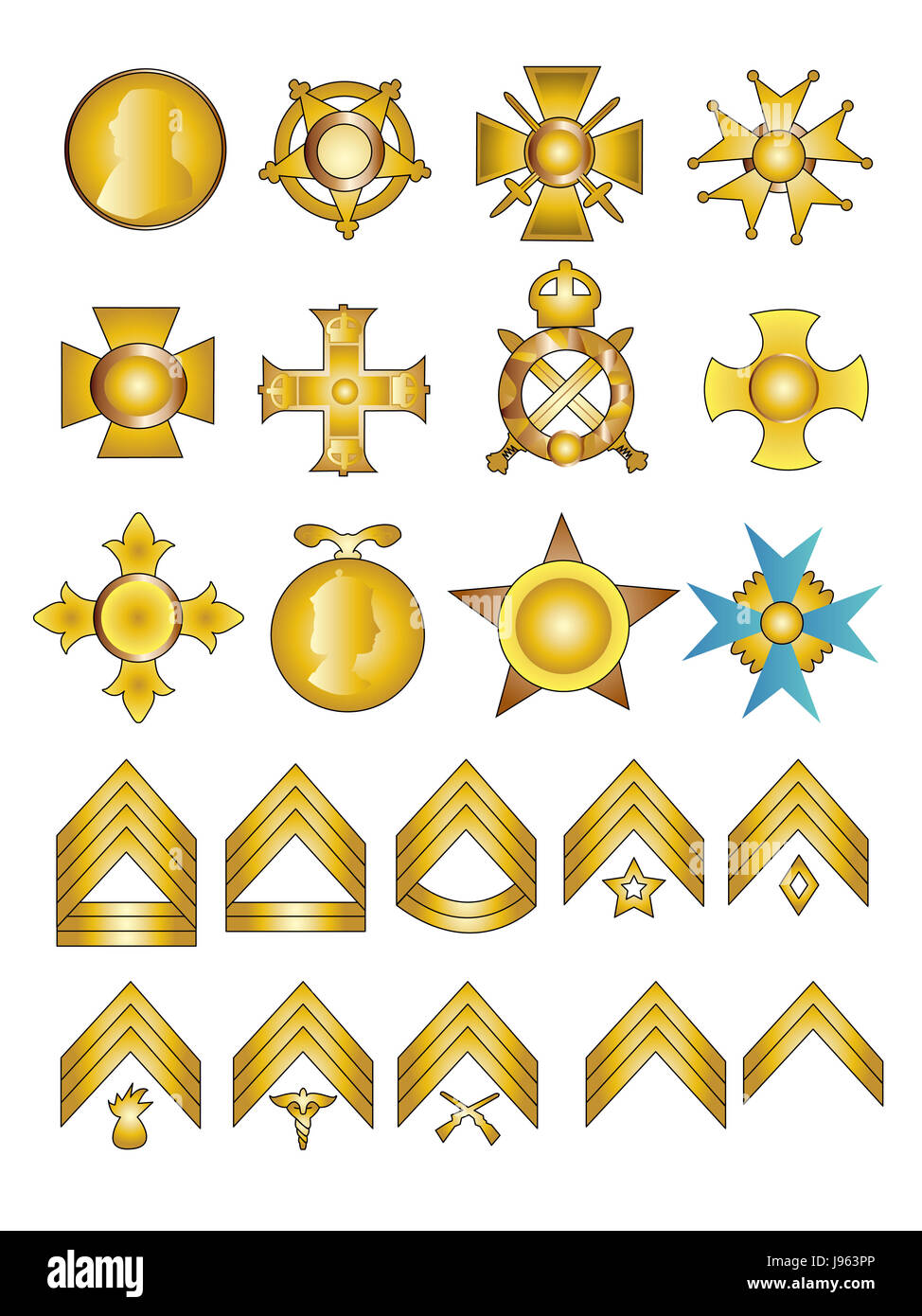 Emblem, Marine, Kreuz, Armee, Krieg, Uniform, Illustration, Serie, hell, glänzend, Stockfoto