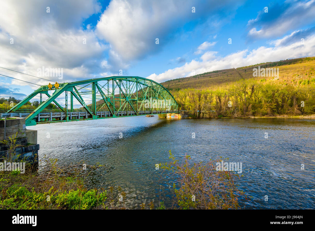 Brücke über den Connecticut River in Brattleboro, Vermont. Stockfoto