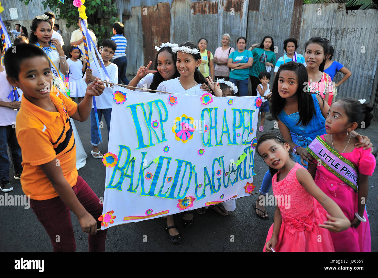 Flores de Mayo Festival Ende Mai Lahug Cebu City Philippinen Stockfoto