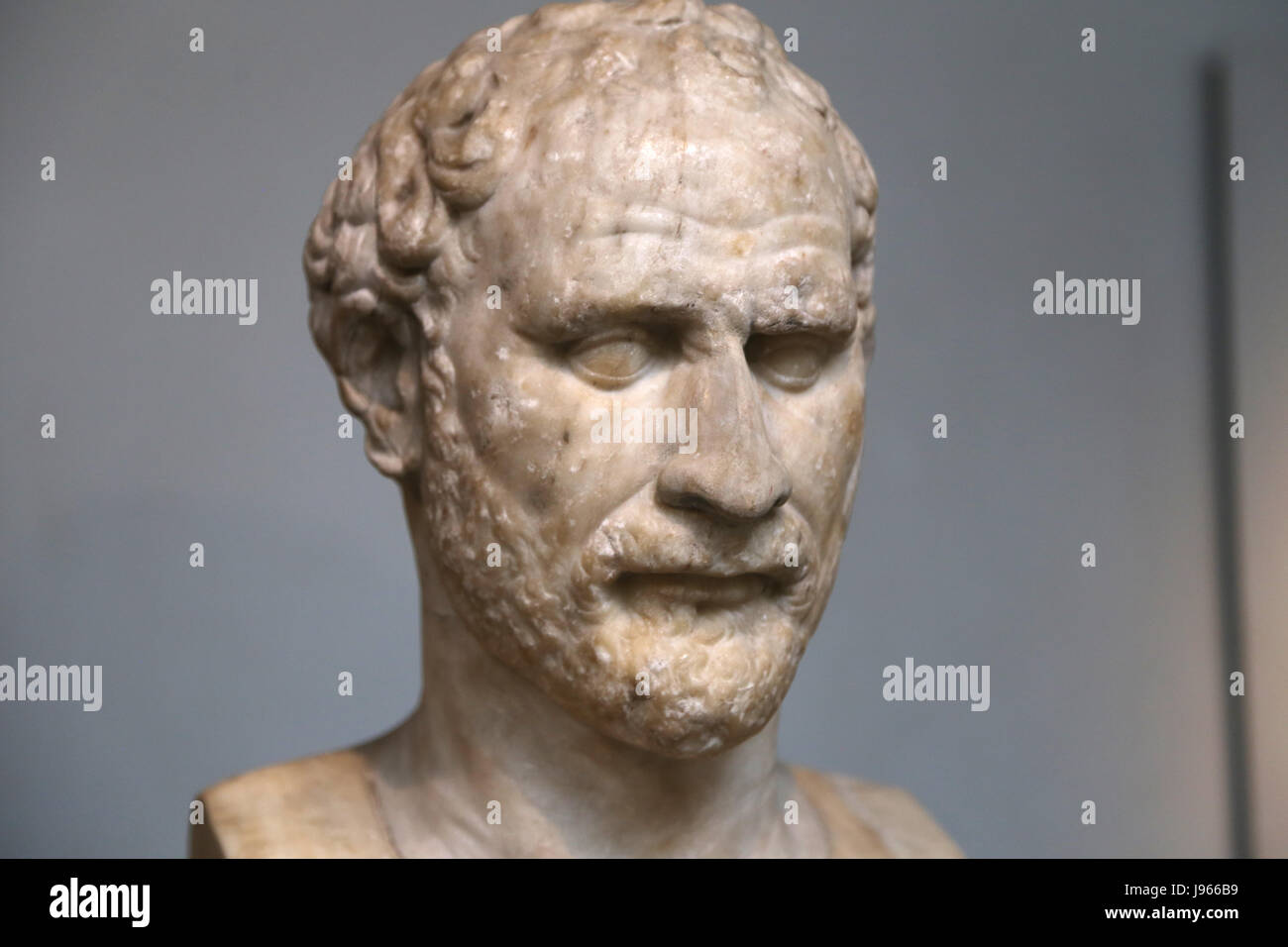 Demosthenes (384-322 v. Chr.). Griechischer Staatsmann und Redner des antiken Athens. British Museum. London. Vereinigtes Königreich. Stockfoto