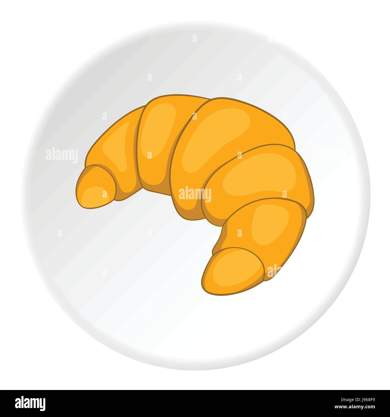 Croissant-Symbol, Cartoon-Stil Stock Vektor