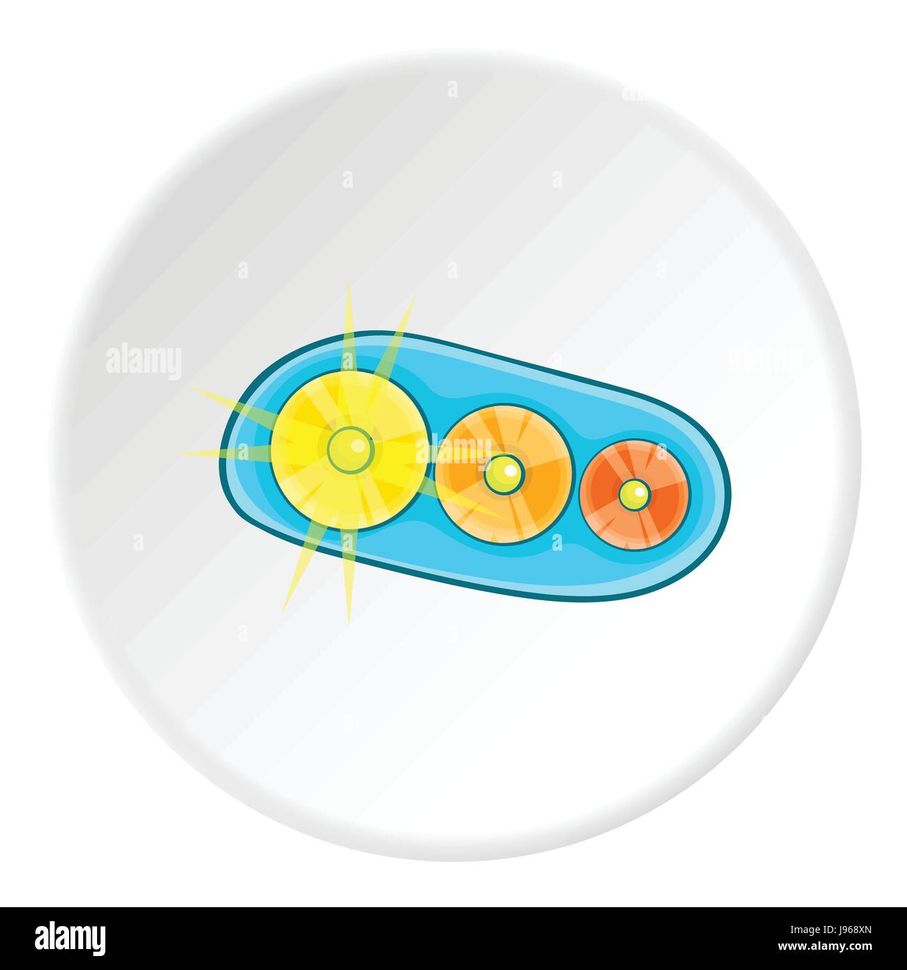 Scheinwerfer Auto-Symbol, Cartoon-Stil Stock-Vektorgrafik - Alamy