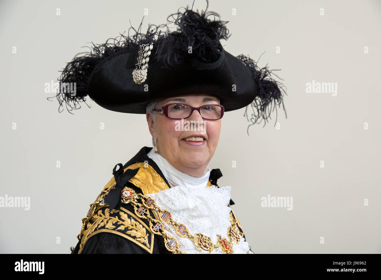 Cllr Anne Underwood zu Birmingham Oberbürgermeister Stockfoto