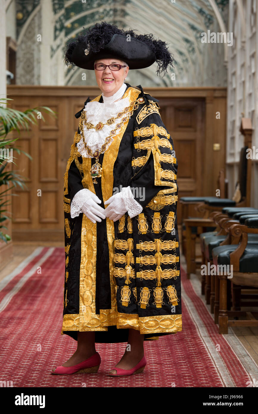 Cllr Anne Underwood zu Birmingham Oberbürgermeister Stockfoto