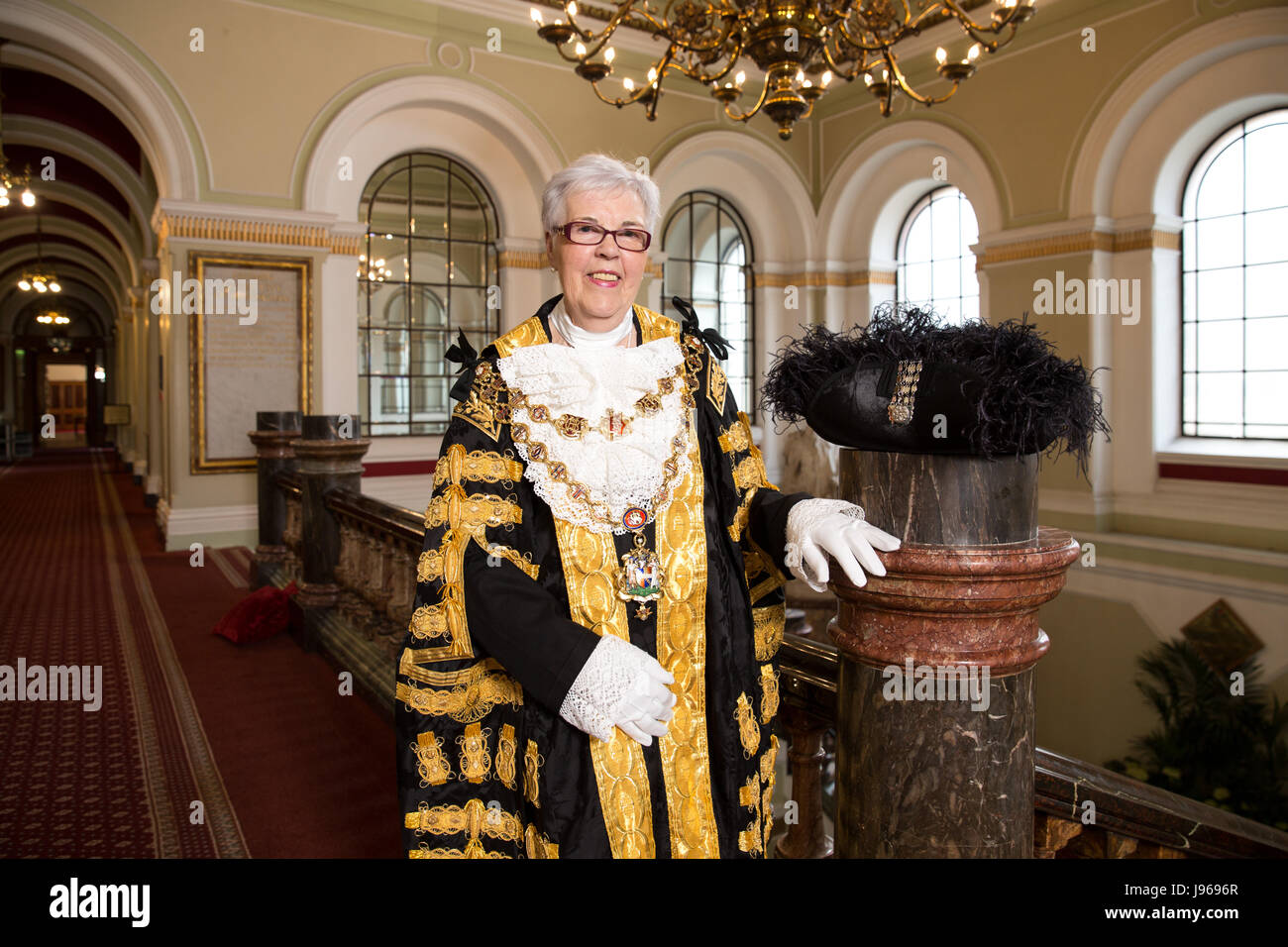Cllr Anne Underwood zu Birmingham Oberbürgermeister Stockfoto