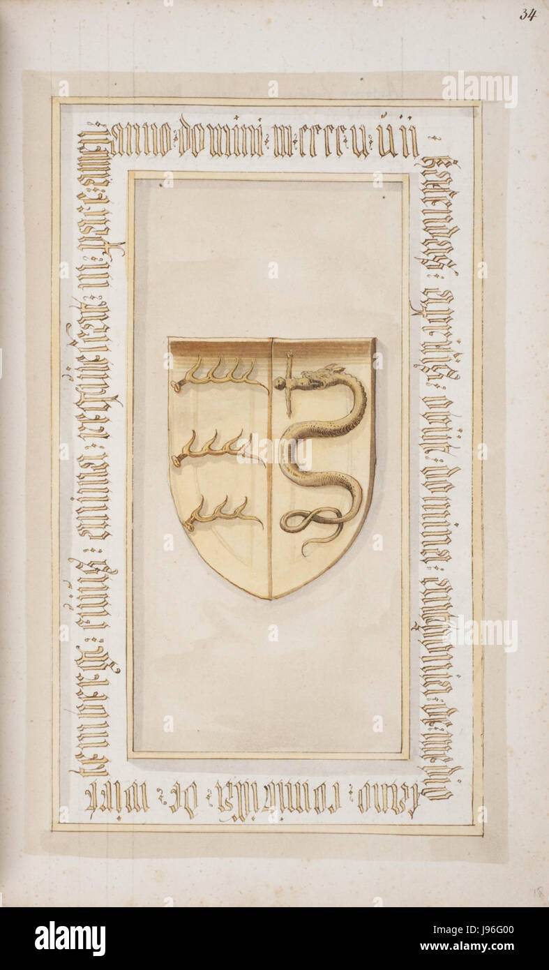 Steiner Memoriae Domus Wirtembergicae 085 Stockfoto