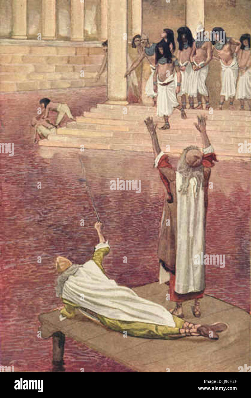 Tissot-Wasser wird in Blut verwandelt. Stockfoto