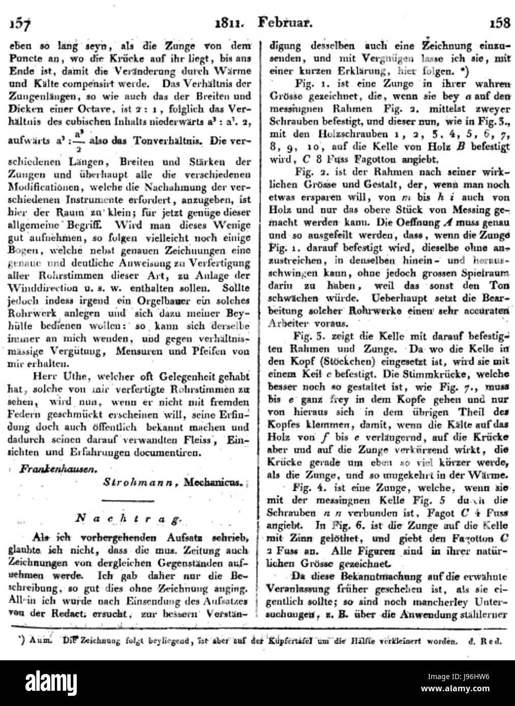 Verbesserung der Rohrwerke in der Orgel 3 Stockfoto