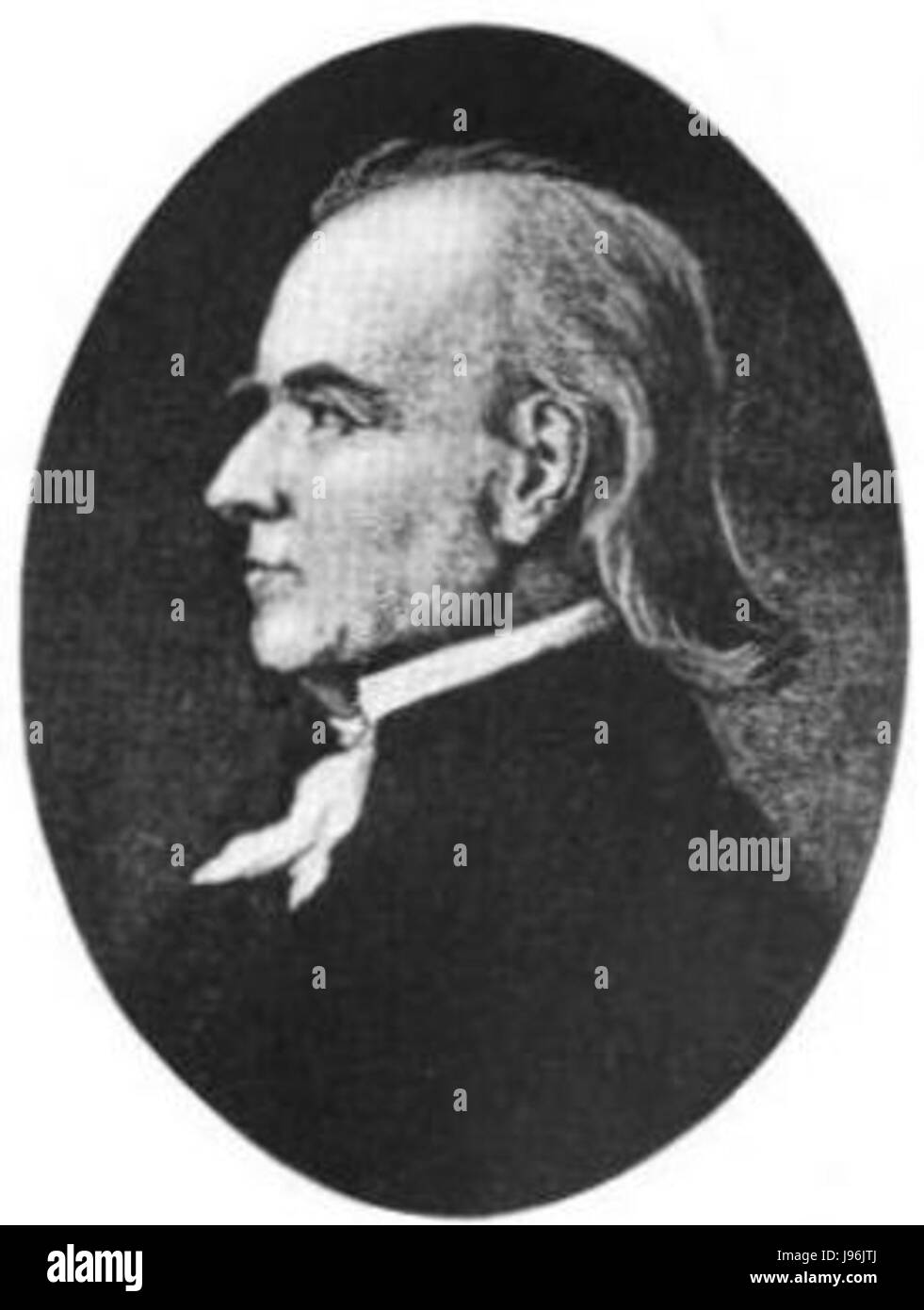 Das Porträt von William Lenoir des Künstlers Oertel fängt das Gleichnis des prominenten William Lenoir ein. Bekannt für seine Beiträge zur frühen Geschichte North Carolinas, stellt das Porträt seine Rolle in der lokalen Politik und Geschichte dar. Stockfoto