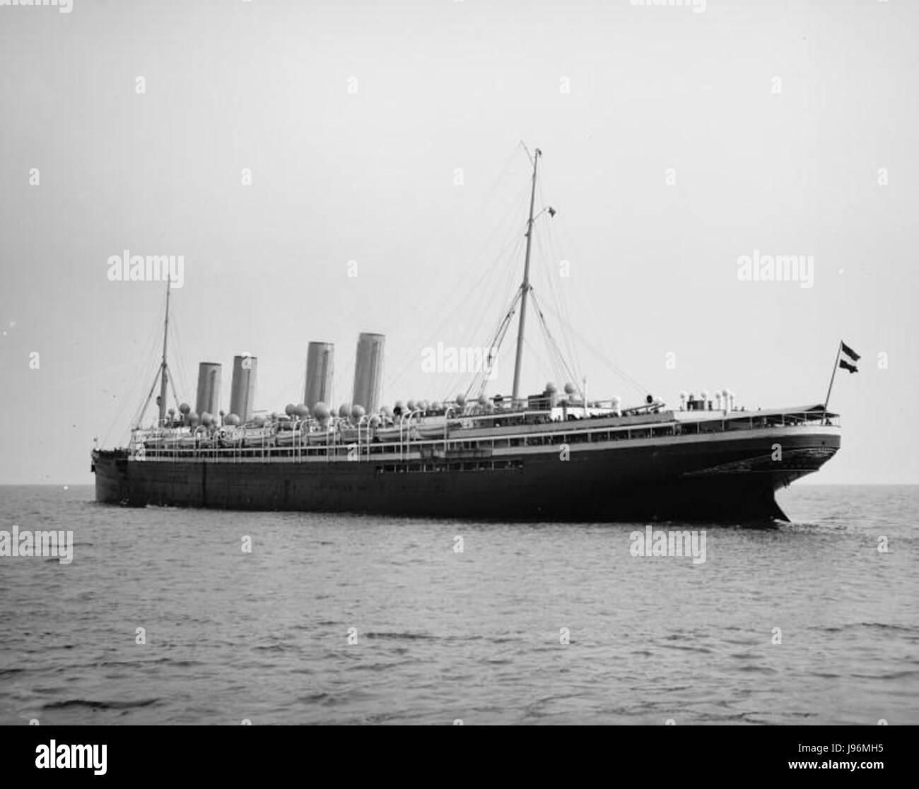 SS Deutschland gesehen in der Nähe von New York im Jahre 1903 Stockfoto