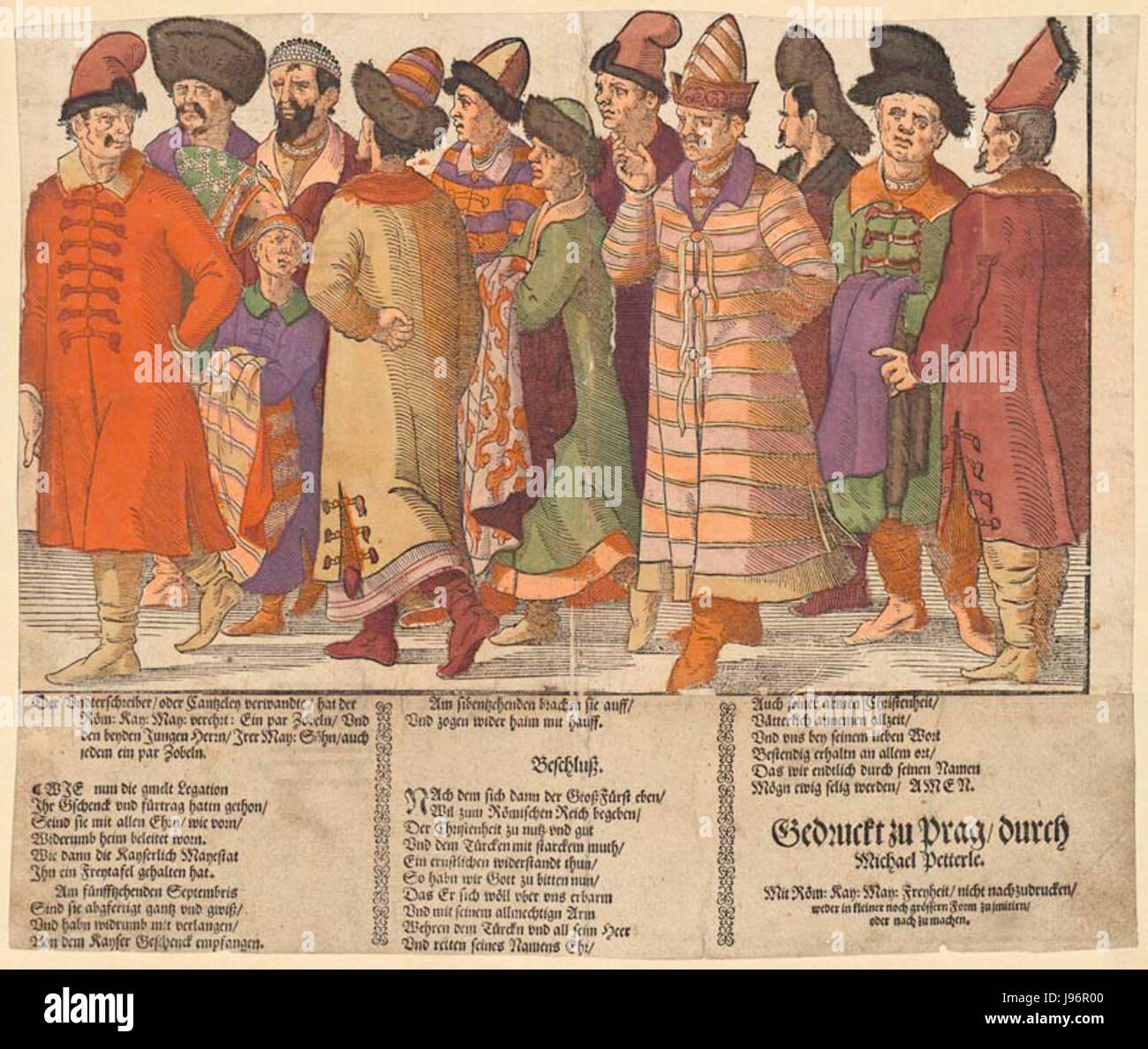 Russische Botschaft (1576, Gravur) Seite 3 (Zürich) Stockfoto