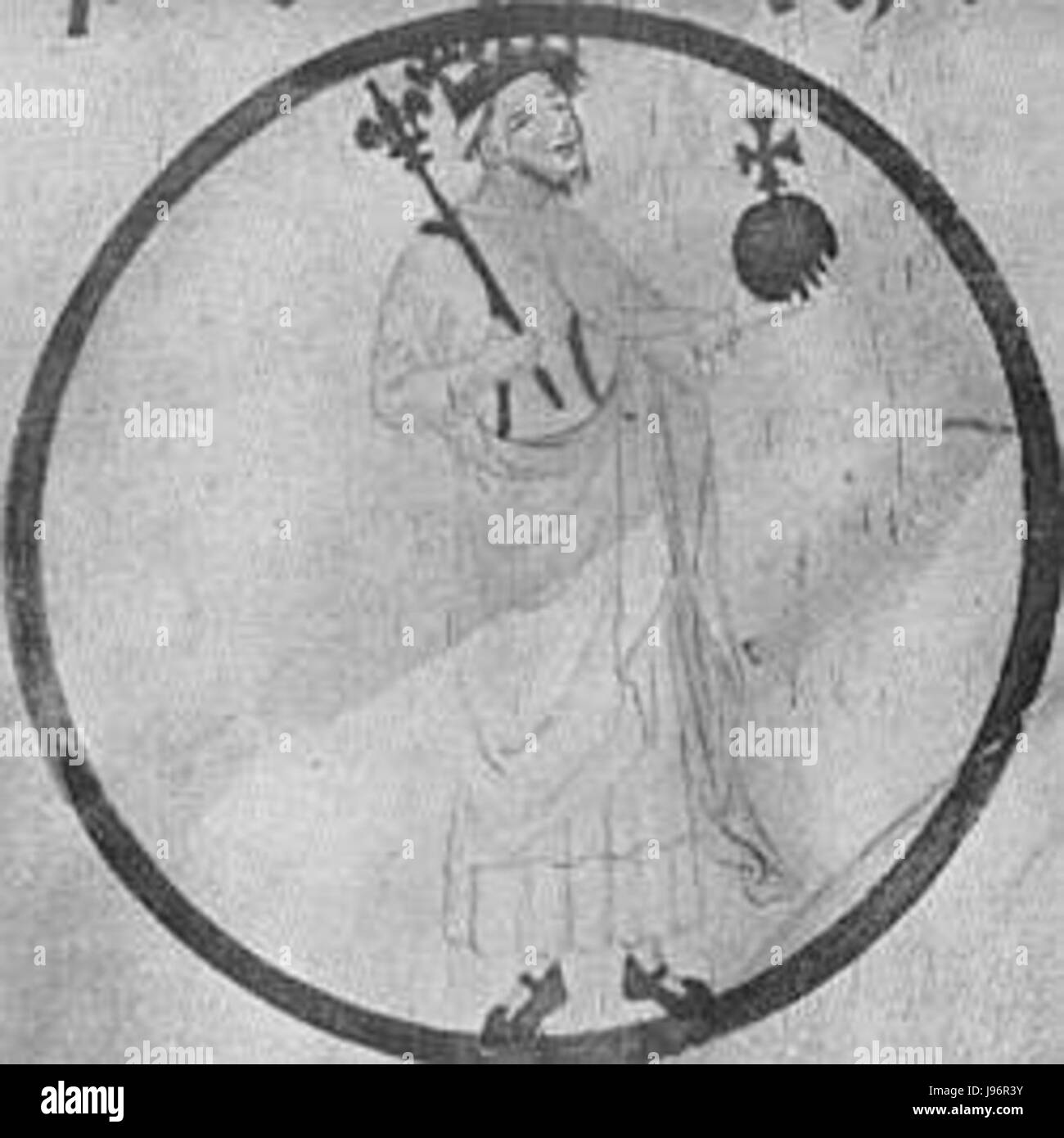 Petr II. Von Aragon war im 14. Jahrhundert ein Monarch, der für seine Beiträge zur aragonesischen Krone und seine Rolle in der mittelalterlichen europäischen Politik bekannt war. Stockfoto