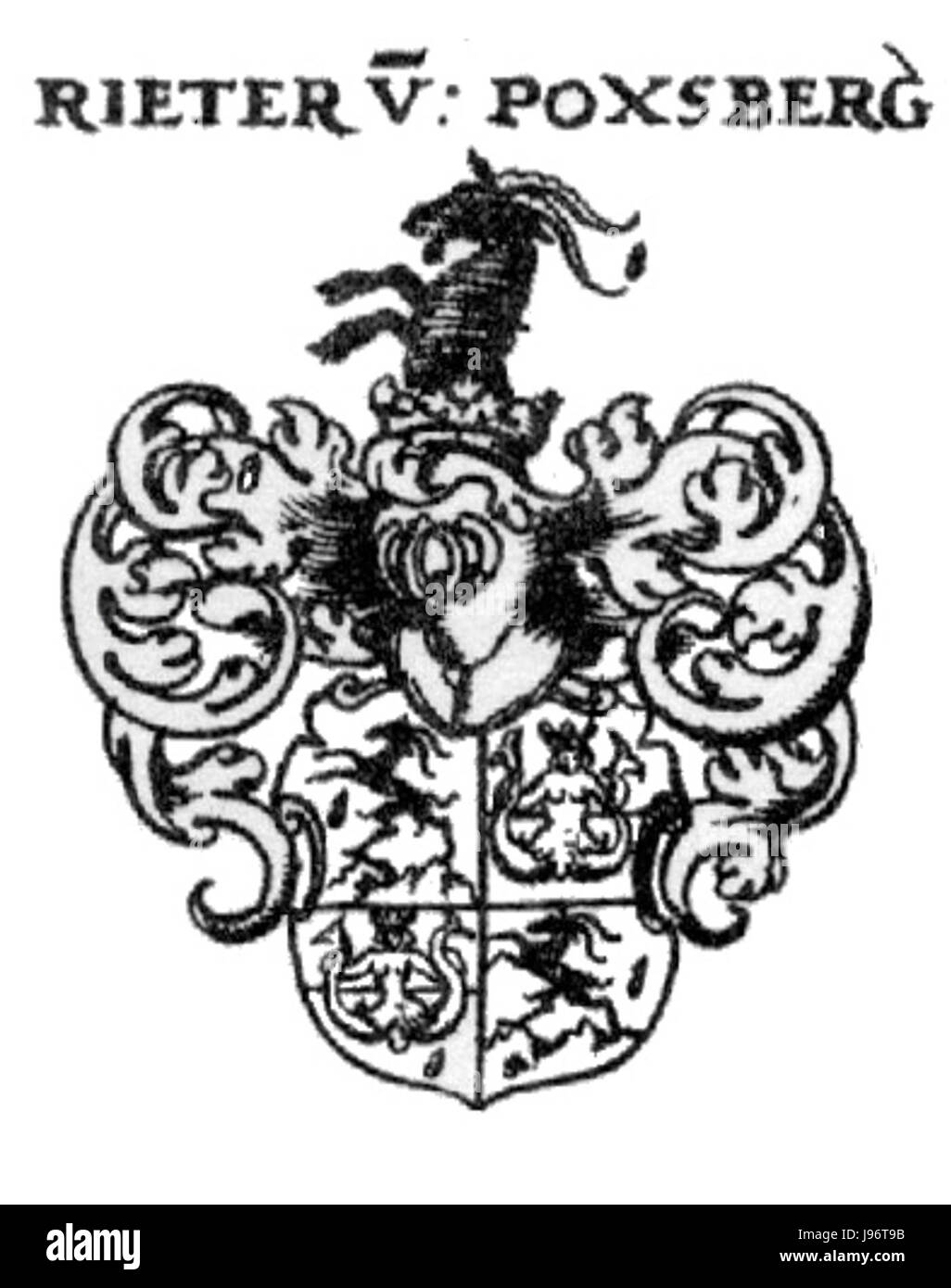 Der Rieter Siebmacher 101 aus dem Jahr 1703 ist eine historische Referenz auf ein Druckwerk im Zusammenhang mit der Heraldik. Sie beschreibt wahrscheinlich Wappen oder Familiensymbole aus dem Schwaben-Gebiet in Deutschland. Dieses Werk aus dem frühen 18. Jahrhundert spiegelt die heraldischen Traditionen der Zeit und die Bedeutung der Familientidentität in Schwaben wider. Stockfoto