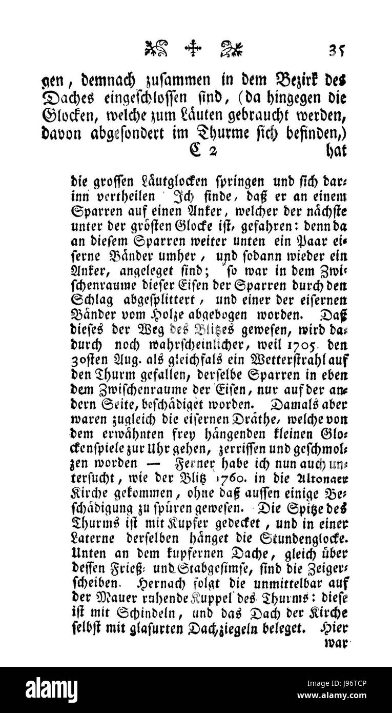 Reimarus Rosalind des Einschlagens Vom Blitze Seite 035 Stockfoto