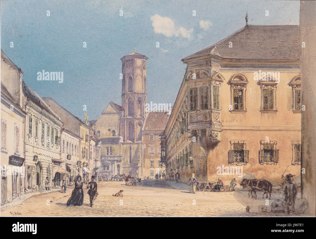 Rudolf von Alt sterben Abendkonzerte in Ofen, ca1845 Stockfoto