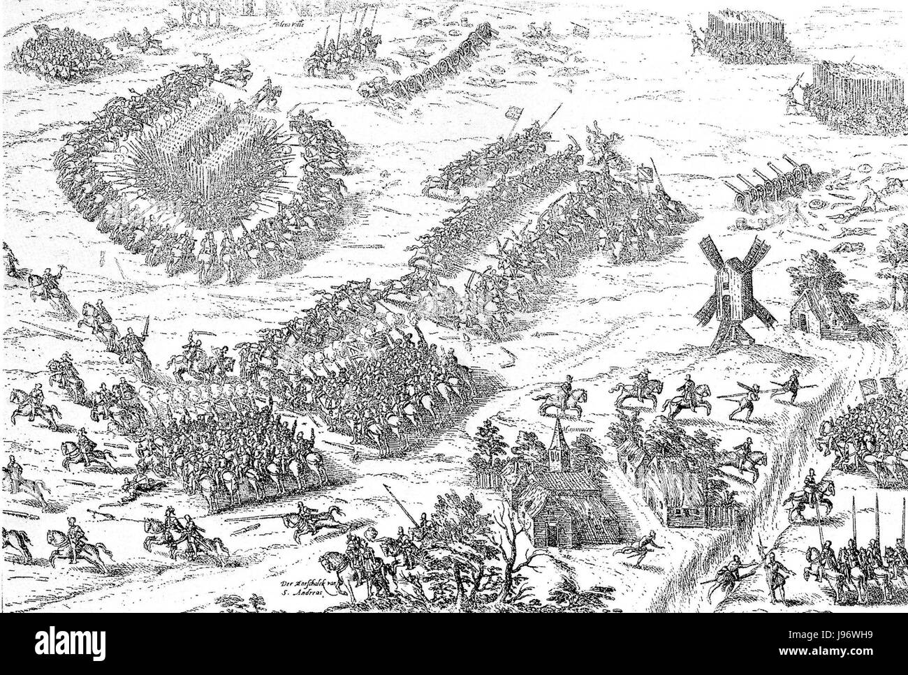 Schlacht Bei Dreux 19 12 1562 Franz Hogenbergs 1540 1590 Stockfoto