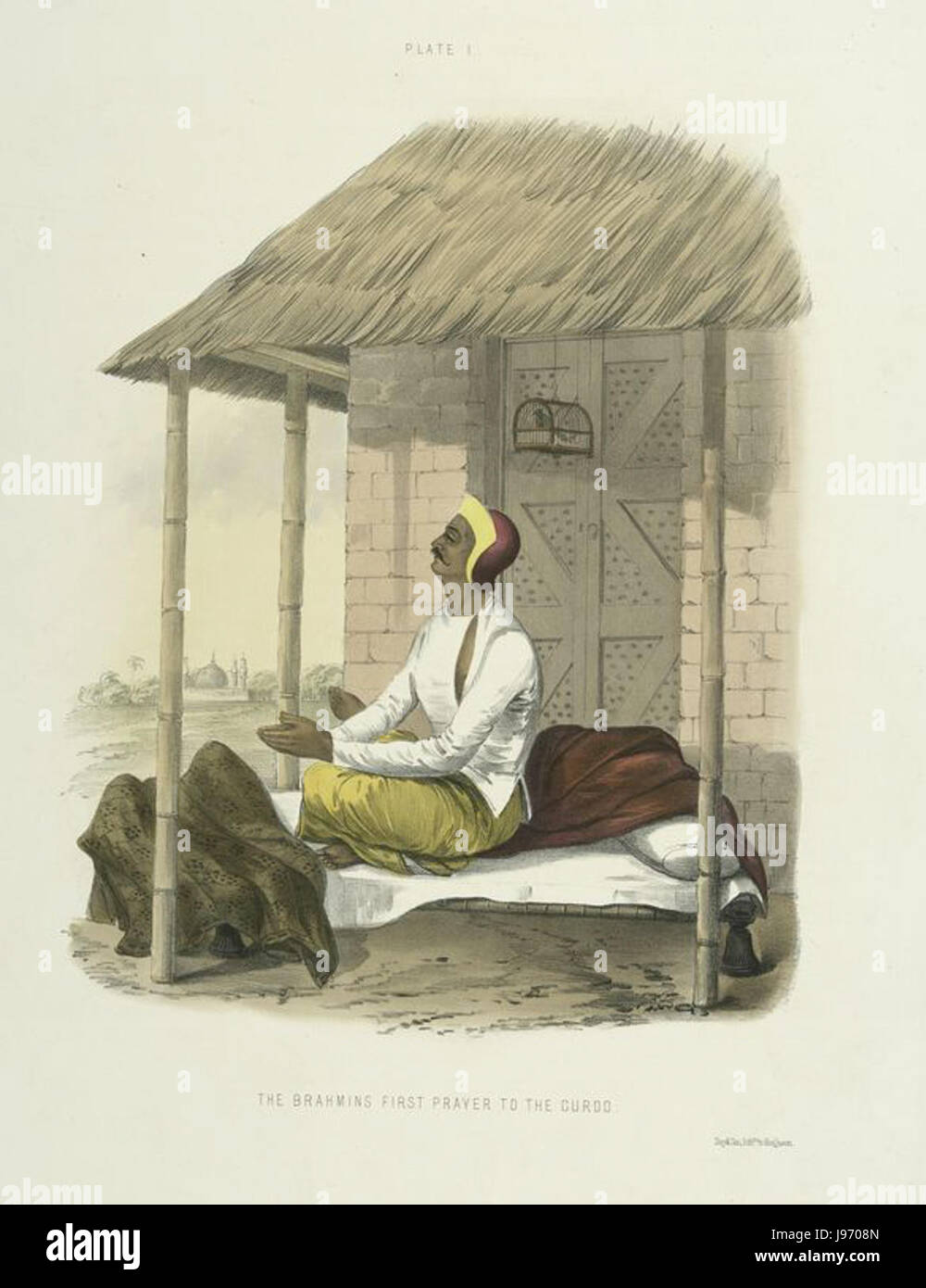 Die Brahmanen erste Gebet der Guroo Guru. Stockfoto