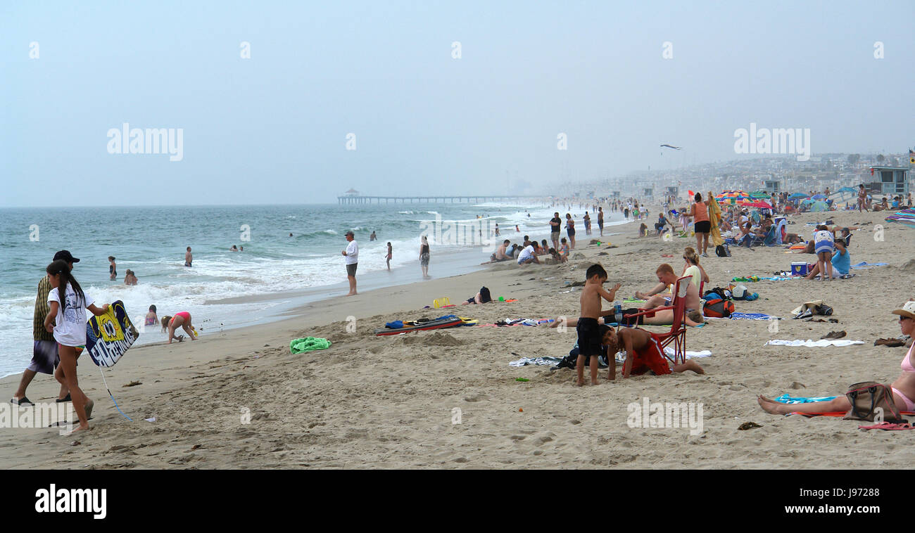 Hermosa Beach, Strandwache, Los Angeles, California, Vereinigte Staaten von Amerika, Nordamerika Stockfoto