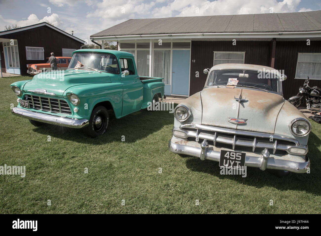 Oldtimer-Show, Hembsby 58 Weekender Stockfoto