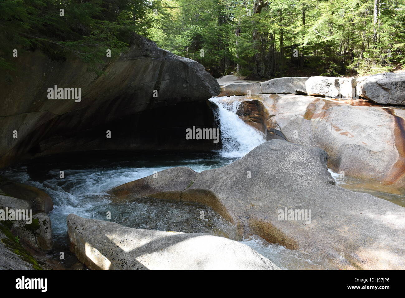 Das Becken im Franconia Notch State Park Stockfoto