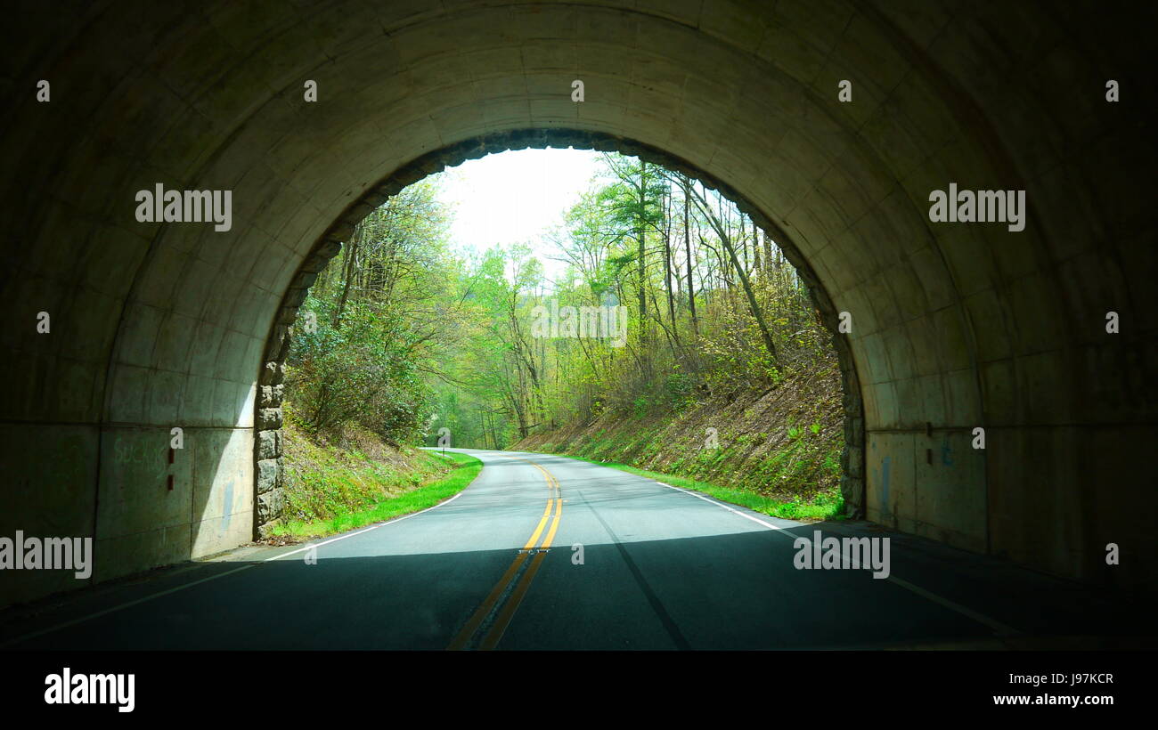 Blue Ridge Parkway, in der Nähe von Cherokee, North Carolina Stockfoto