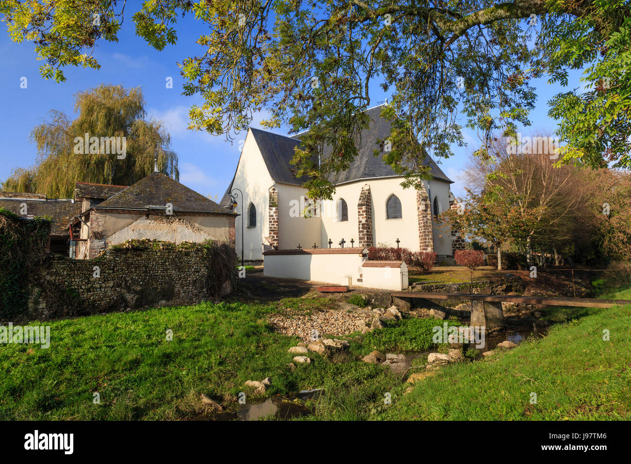 Frankreich, Berry, Cher, La Chapelle-d'Angillon, die Kirche Stockfoto