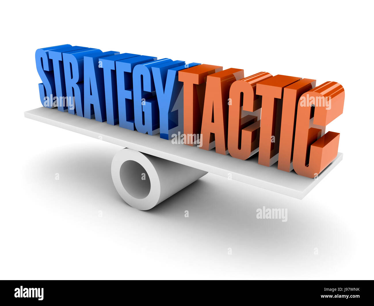 Strategie und Taktik Gleichgewicht. 3D Illustration Konzept Stockfotografie Alamy