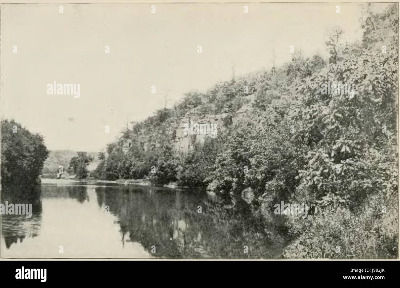 Oneota River in der Nähe von Decorah Geschichte von Iowa Stockfoto