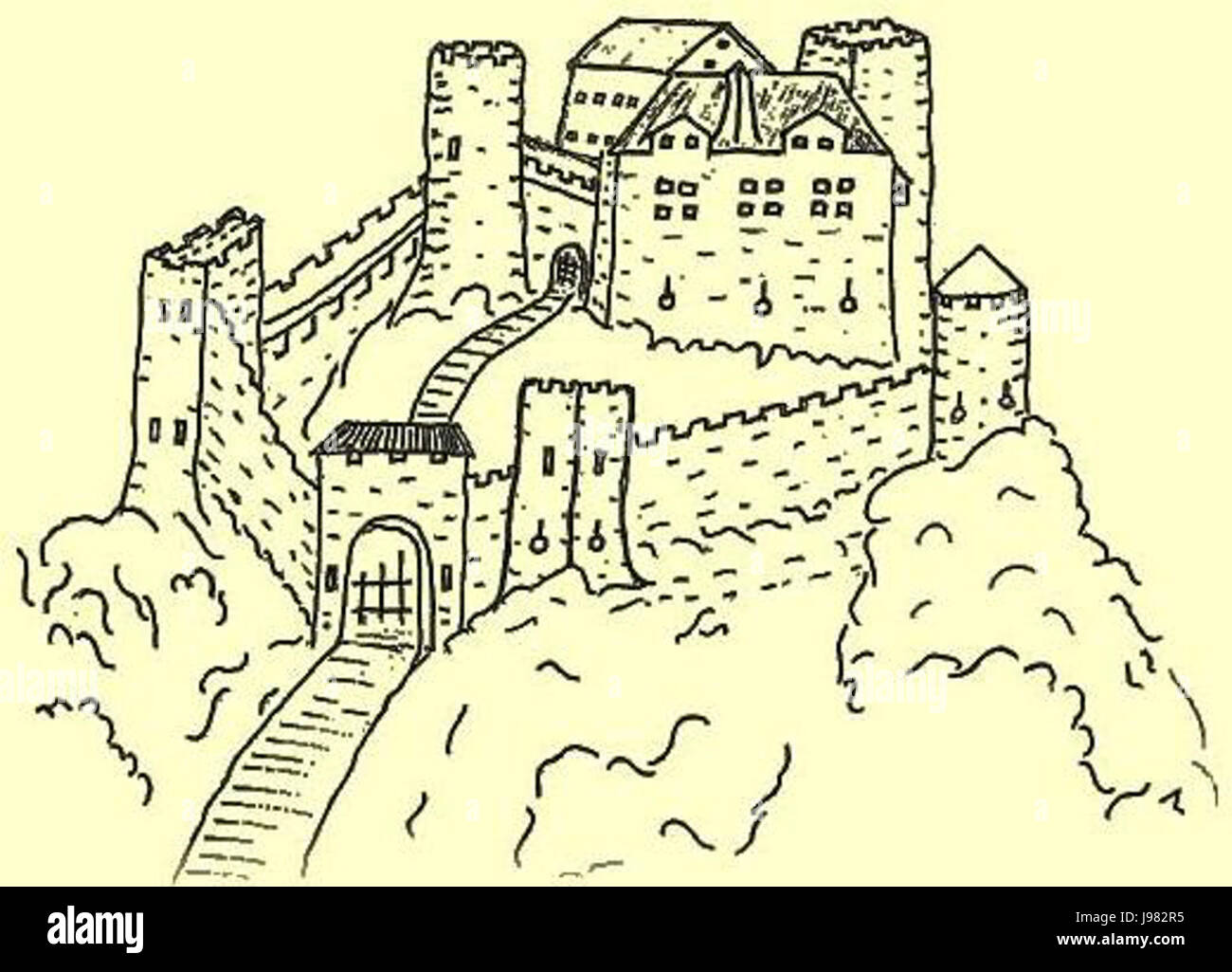 Orestens fastning Stockfoto