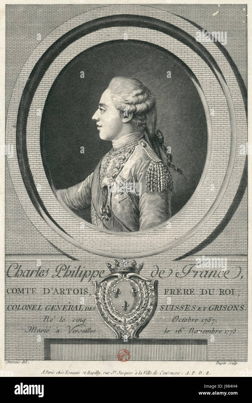 Porträt von Charles X von Frankreich Dupin Stockfoto