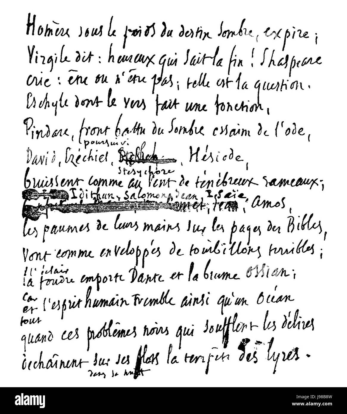 Victor Hugo Toute la Lyre (Autographe) Stockfoto