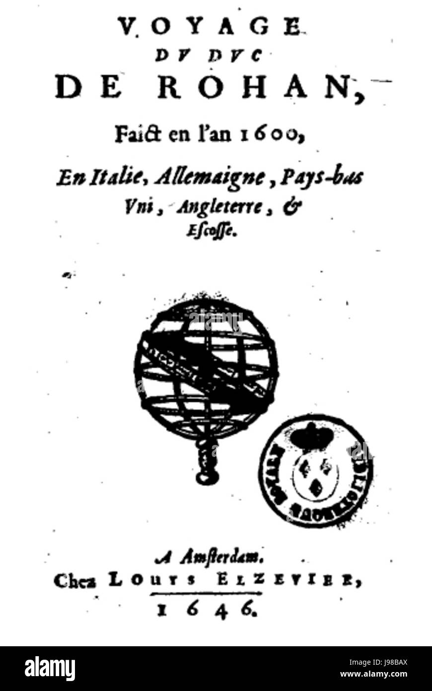 Reise du Duc de Rohan Stockfoto