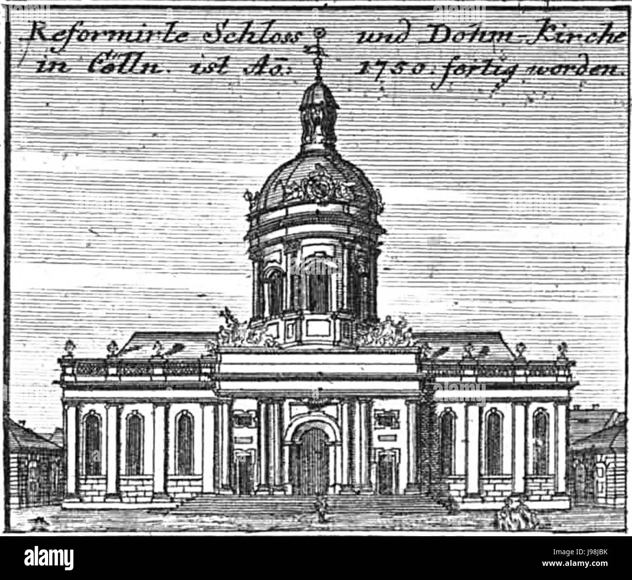 Schleuen Reformierte Schloss Und Kirche 1757 Dohm Stockfoto