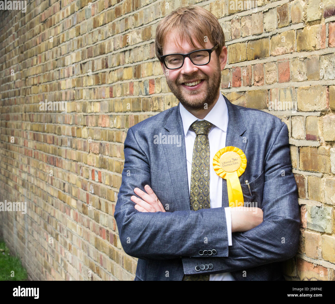George Turner, ist der liberale Demokrat-Kandidat für Lambeth bei den allgemeinen Wahlen am 8. Juni. Sein Hauptrivale ist der Labour-Kandidat Kate Hoey Stockfoto