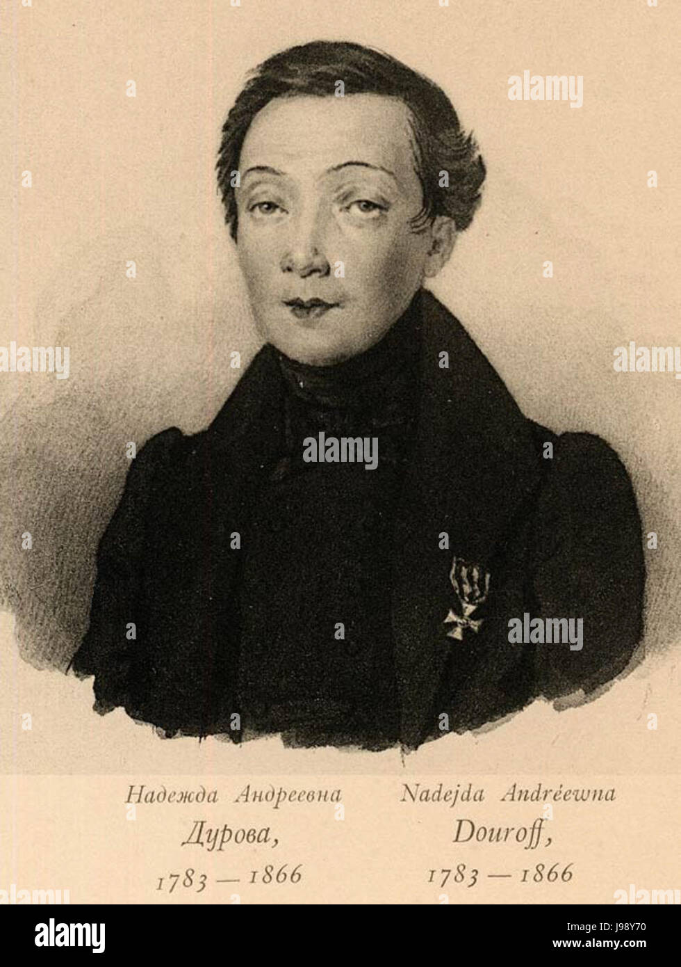 RusPortraits v4 075 Nadeschda Andrejewna Durova, 1783 1866 Stockfoto