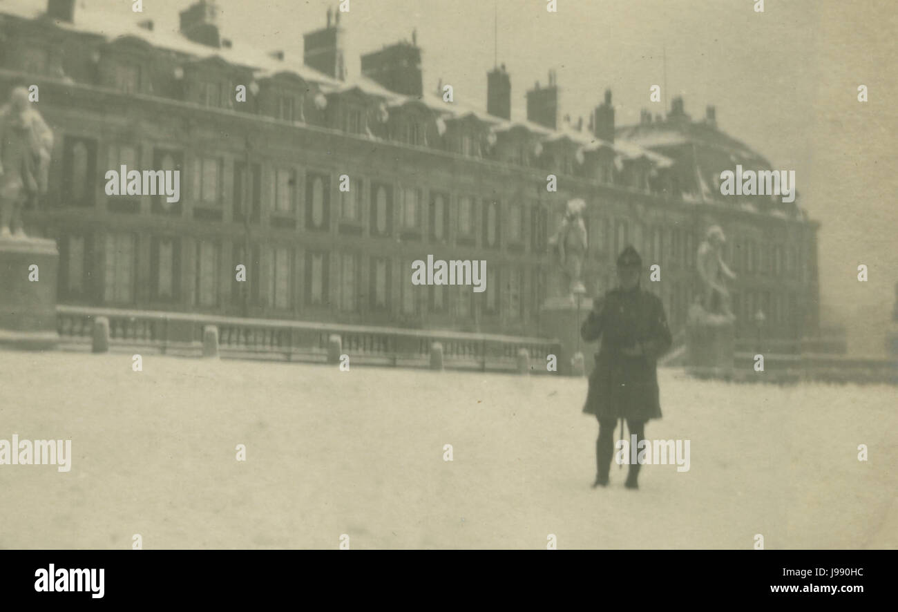 Paris Urlaub Jan 1919, Fontainebleau Palast Stockfoto