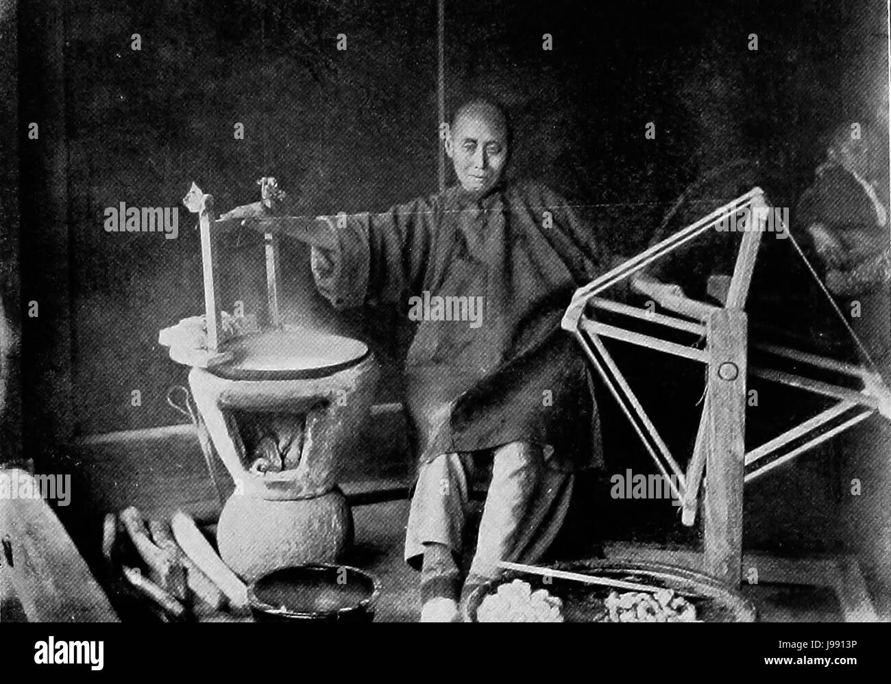 Silk Reeling Stockfoto