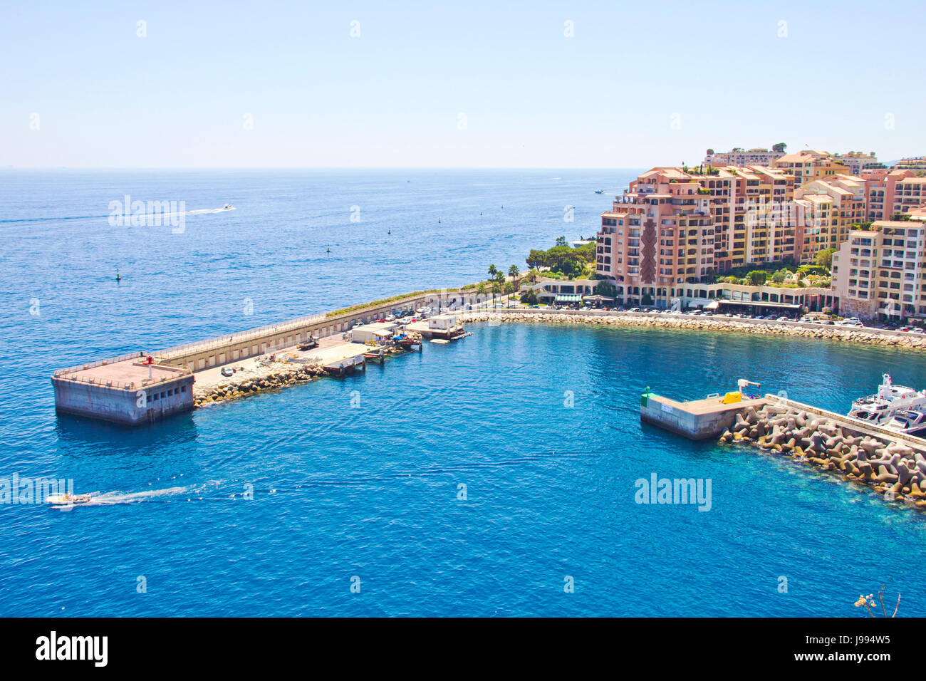 Ort, Stadt, Küste, Hafen, Boot, Monaco, Landschaft, Landschaft, Landschaft, Natur, Stockfoto