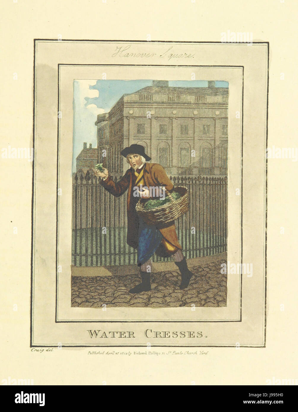 Phillips(1804) p673 Hanover Square Wasser Kressen Stockfoto