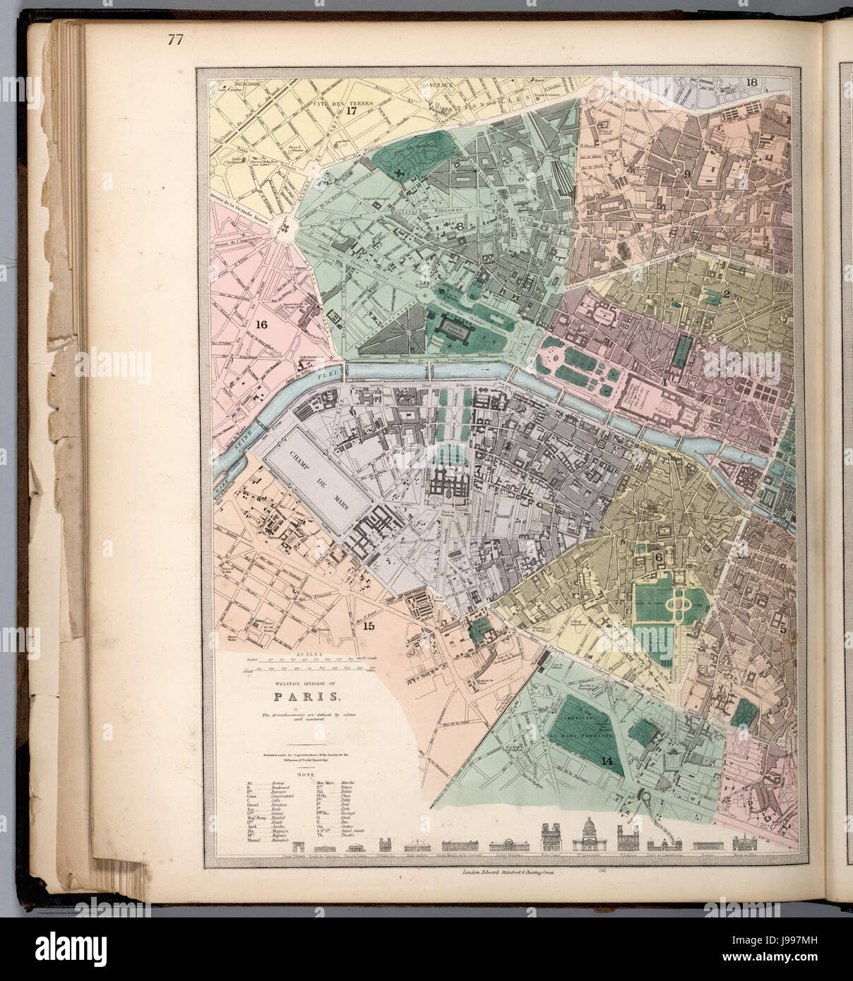 SDUK, Western Division von Paris, 1865 David Rumsey Stockfoto