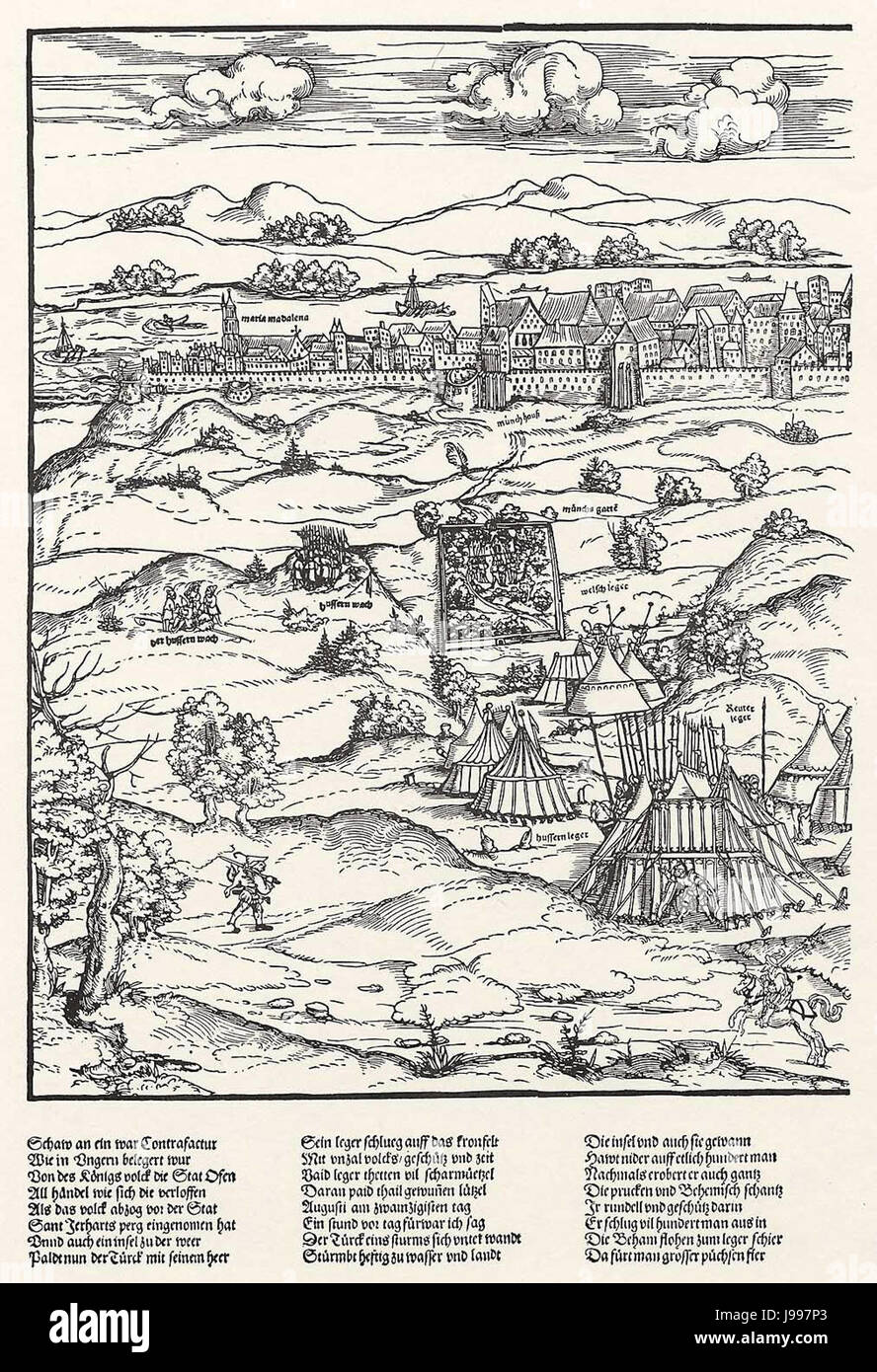 Belagerung von Buda (1541) ich. Stockfoto