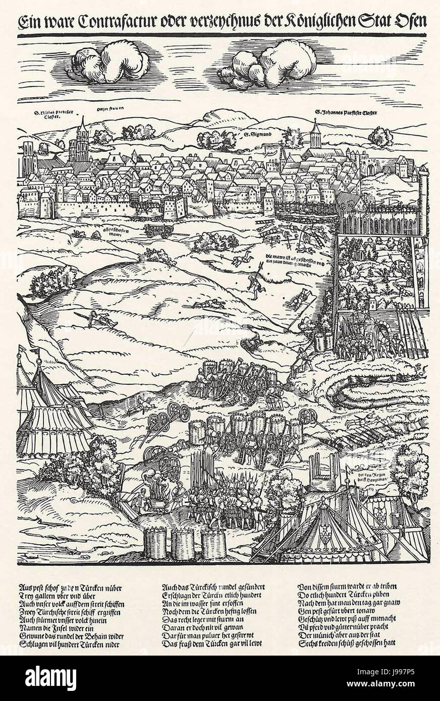 Belagerung von Buda (1541) II. Stockfoto