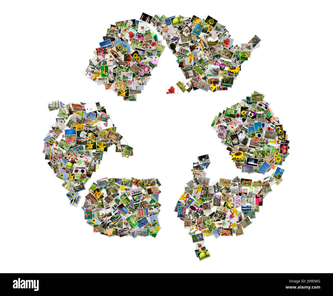 Collage, Fotos, recycling, Mosaike, Mosaik, Adressat, Empfänger, Montage, Stockfoto